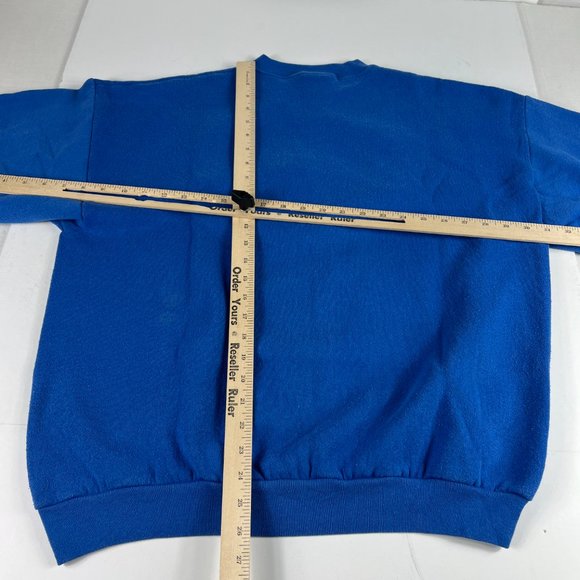 VTG Y2K NFL St Louis Rams Kurt Warner Sweatshirt Extra Large Blue Faded Crewneck - Picture 11 of 14